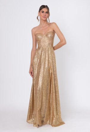 Vestido Brenda Dourado
