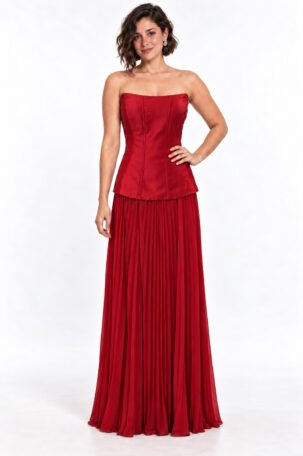 Vestido Peplum Vermelho