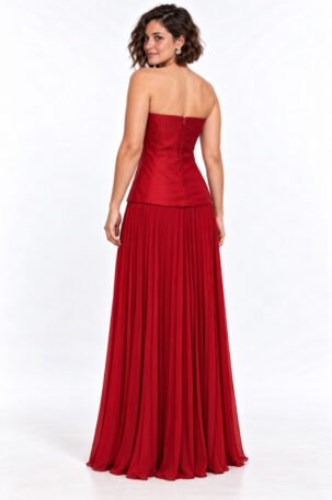 Vestido Peplum Vermelho