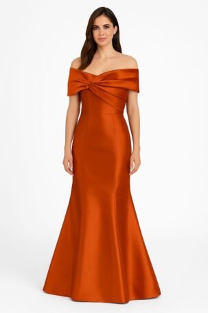 Vestido Ely Terracota com capa