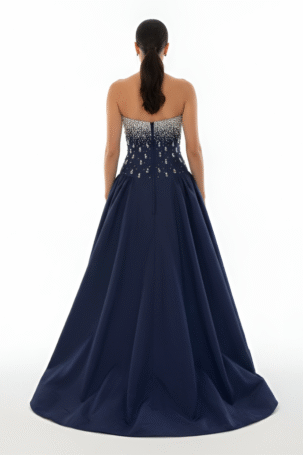 Vestido Vitória Azul Marinho