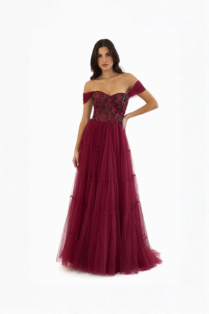 Vestido Viviane Marsala