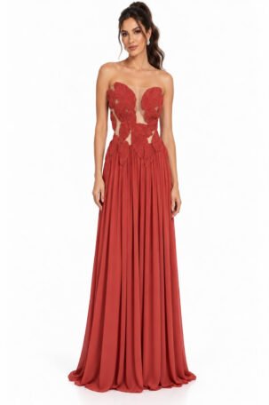 Vestido Vênia Terracota